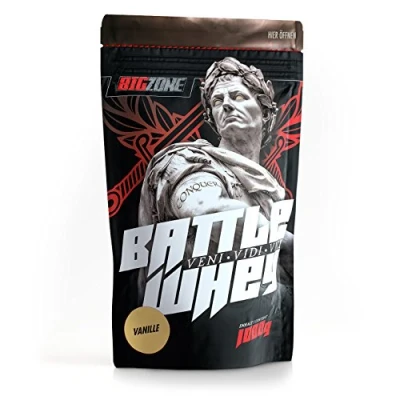 Obrázek Big Zone BATTLE Whey protein Concentrate vynikající kvalita Made in Germany 1000 g 1kg prášek (Vanille)