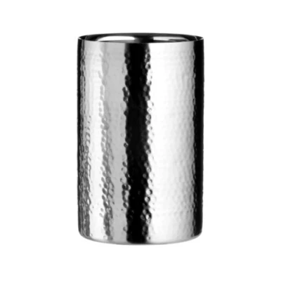 Obrázek Premier Housewares chladnička na víno / sekt z ušlechtilé oceli, s optikou kladívka, stříbro, 12 x 20