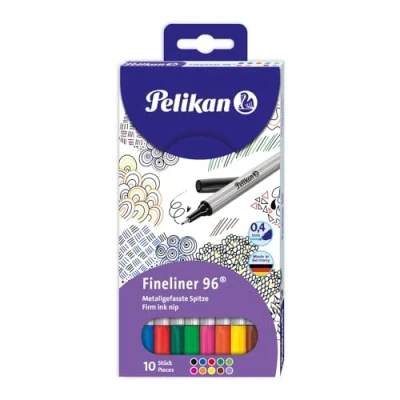 Obrázek Pelikan Fineliner 96 tříděný v pouzdře po 10 ks