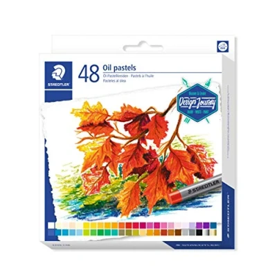 Obrázek STAEDTLER 2420 C48 olejové pastelové křídy (voděodolné, drží na téměř všech hladkých plochách, průměr cca 11 mm) kartonové pouzdro se 48 zářivými barvami