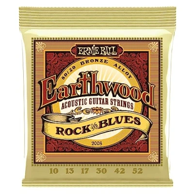 Obrázek Ernie Ball Akustické kytarové struny Earthwood Rock and Blues, bronz 80/20, G nejsou ovinuté, tloušťka 1052