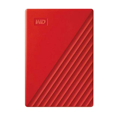 Obrázek WD Externí pevný disk My Passport 2 TB (mobilní úložiště, štíhlý design, software ke stažení, automatické zálohování, ochrana heslem) červený kompatibilní s PC, Xbox a PS4