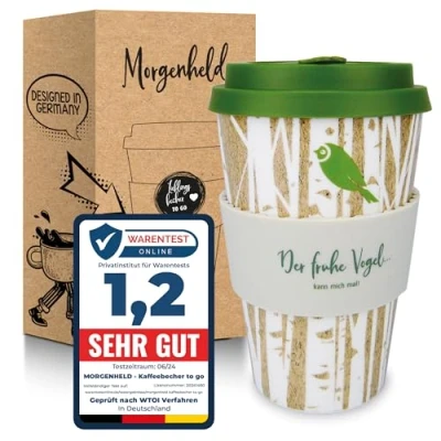 Obrázek Morgenheld hrnek na kávu to go, porcelán Coffee go s víkem 380 ml, Forest