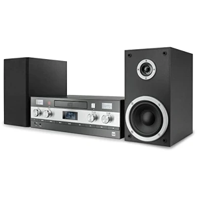 Obrázek Dual, 74759, DAB MS AA8130 CD stereo zařízení (DAB (+) /FM tuner, přehrávač, streaming hudby přes Bluetooth, USB port, připojení AUX IN, černý bez dálkového ovládání