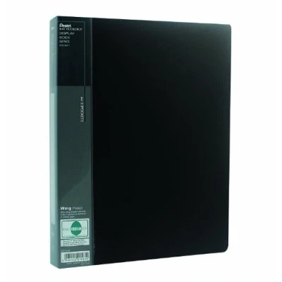 Obrázek Pentel DCF446 Recyc Technology prezentační desky Wing z 50% recyklovaného PP, A4, 60 tašky, černá