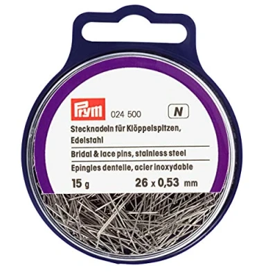Obrázek Prym Klöppelstecknadeln, Edelstahl, silberfarbig, 26 x 0,53mm, 024500