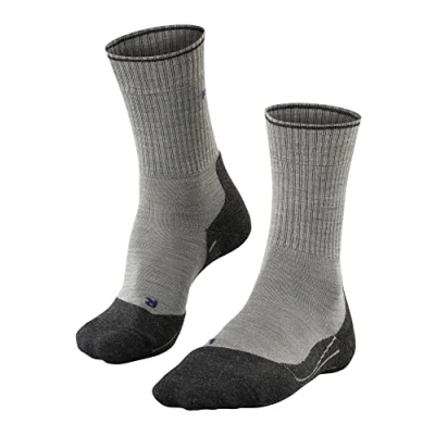 Obrázek FALKE Dámské TK2 Wool Silk turistické ponožky střední polstrování proti vyblednutí trekingové teplé prodyšné rychleschnoucí regulující klima, vlna zabraňující zápachu funkční materiál 1 pár