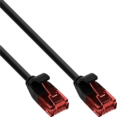 Obrázek InLine 71200S Slim Patch kabel, &quot;U/UTP, CAT.6 &quot;, 10 m Černá