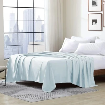 Obrázek Cathay Home Bettlaken für Einzelbett, Queensize Bett (228,6 x 259,1 cm), Aqua
