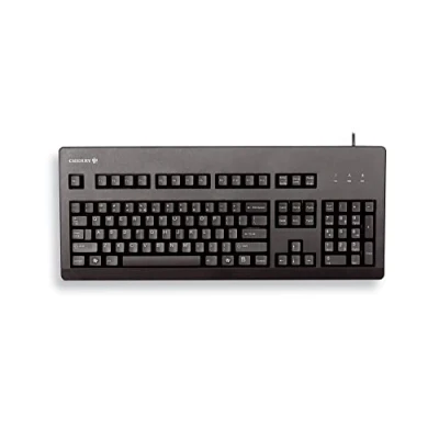 Obrázek CHERRY G80 3000, kabelová mechanická klávesnice, rozložení EU (QWERTY), USB přípojka, robustní, programovatelná tlačítka, spínače MX Black, černá