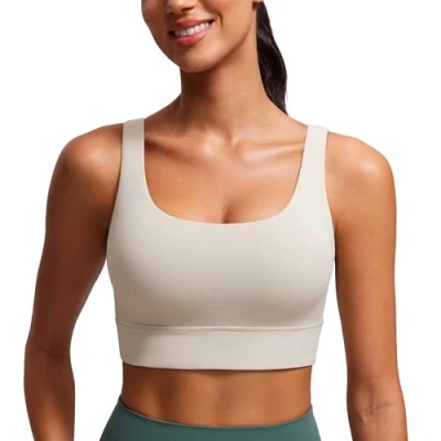 Obrázek CRZ Yoga Dámská Butterluxe sportovní Podprsenka U Back bez ramínek Velká Prsa Fitness Top, Mojave hnědá