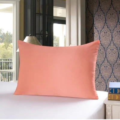 Obrázek townssilk Oboustranný povlak na polštář 100% 19 mm čisté morušové hedvábí pro vlasy a pokožku zdraví, 1 kus 50 x 60 cm velikost se skrytým zipem 600 nití Coral
