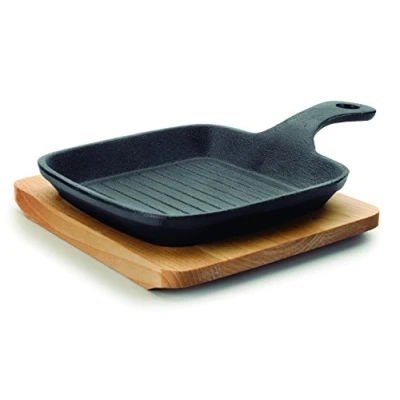Obrázek Lacor Mini Grill Magma, Gusseisen, Schwarz, 21 x 15 5 cm