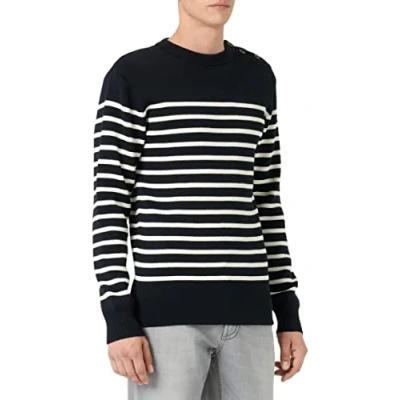 Obrázek Armor Lux Herren Marin &quot;Paimpol&quot; Homme Pullover, Mehrfarbig (Navire/Nature 429), L EU
