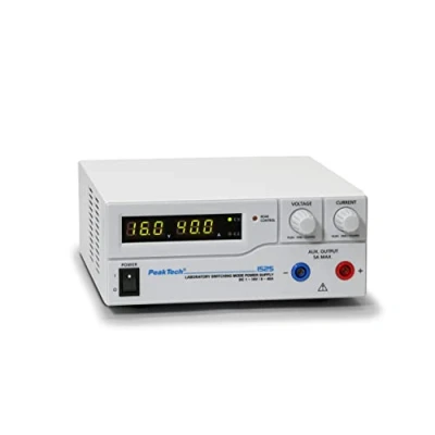 Obrázek PeakTech 1525 laboratorní síťový přístroj DC 1 16 V/ 0 40 a s 3místným LED displejem, spínací zdroje DC, napájení, 3 předvolby pro hodnoty proudu napětí, ochrana proti přetížení 200 240 V AC