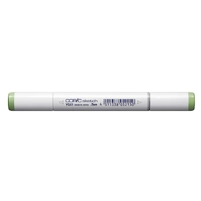 Obrázek COPIC Popisovač Sketch Typ YG 61, Pale Moss, profesionální zvýrazňovač štětců, se super hrotem na chleba a Medium Broad
