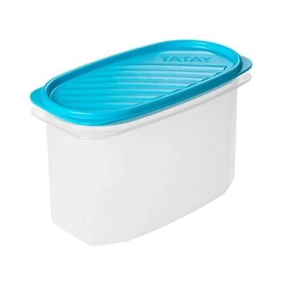 Obrázek Tatay Frischhaltedose , Vakuum, 1,2 l Kapazität, flexible Druckdeckel, BPA frei, Geeignet Mikrowelle und Spülmaschine, Blau. Maße: 18,4 x 9,7 12,2 cm