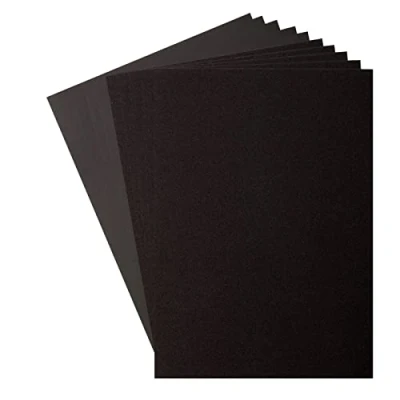 Obrázek Vaessen Creative 800208 020 Florence Cardstock (216g/m²) &amp; třpytivý papír (250 g/m²), černý, DIN A4, 10 kusů, pro scrapbooking, výrobu karet, vysekávání a jiná papírová řemesla