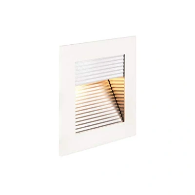 Obrázek SLV LED vestavné svítidlo Frame Curve nástěnné a stropní pro montáž hranaté, bílé, 2700 K teplá bílá stylové svítidlo, vestavný zářič osvětlení schodiště, schodišťové