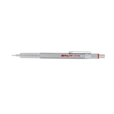 Obrázek rOtring 600 mechanická tužka 0,7 mm stříbrná ergonomické celokovové pouzdro