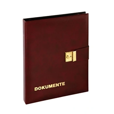 Obrázek Pagna Desky na dokumenty (kapsa dokumenty, 4kroužková mechanika, 1H) vínově červená