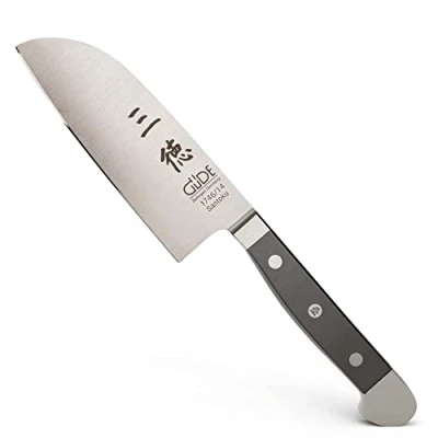 Obrázek GÜDE Solingen Santoku kovaný, 14 cm, POM černý, ALPHA, dvojitá zátka, Handmade Germany