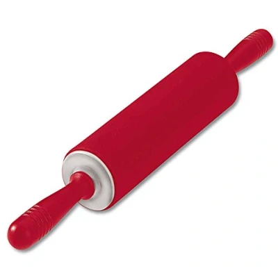 Obrázek Original Kaiser Originální Kaiserflex Red váleček na těsto silikon 49 x 6,5 cm, s kovovým jádrem, ergonomické rukojeti, žáruvzdorná do 200 C, červená