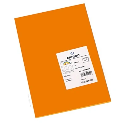 Obrázek Canson 200040158 Iris Vivaldi hladký, barevný papír, A4, Oranžová 09