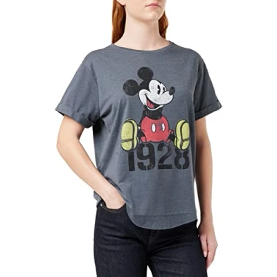 Obrázek Disney Dámské tričko Mickey Mouse Club, Šedá (dunkles erika)