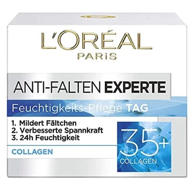 Obrázek L&#039;Oréal Paris Hydratační péče pro obličej, pečující krém proti stárnutí s biosférou kolagenu, zmírňuje vrásky a dodává vlhkost po dobu 24 h, expert na 35+, 1 x 50 ml