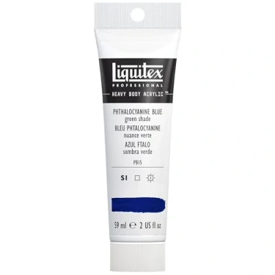 Obrázek Liquitex 1045316 Professional Heavy Body akrylová barva v umělecké kvalitě s vynikající světlostálostí máslové konzistenci, 59 ml tuba ftalová modrá (zelený odstín)