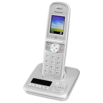 Obrázek Panasonic KX TGH720GG bezdrátový telefon se záznamníkem hovorů (DECT telefon, nízký vyzařování, barevný displej, zámek volání, hands free) perlově stříbrný