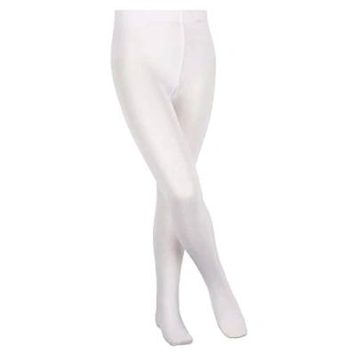 Obrázek FALKE Unisex Dětské Romantic Dot punčocháče jemný měkký materiál transparentní matný tenký slavnostní elegantní puntíkovaný komfortní pás plochý šev 1 kus, bílá (White 2209).