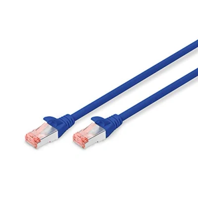 Obrázek DIGITUS LAN kabel Cat 6 1m RJ45 síťový S/FTP Geschirmt kompatibilní s 6A &amp; 7 modrý