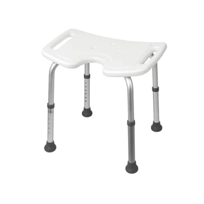 Obrázek Mobiclinic, Duschhocker, Bahía, Orthopädisch, Europäische Marke, Höhenverstellbar, U Sitz, rutschfeste Polster, Duschschemel ohne Rückenlehne, Duschstuhl für Senioren, Badehilfe, Badhocker