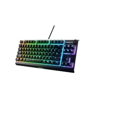 Obrázek SteelSeries Apex 3 TKL RGB, USB A, herní klávesnice kompaktní tvar Tenkeylos 8zónové RGB osvětlení americké (QWERTY) rozložení