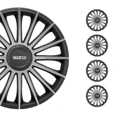 Obrázek Sparco Satz Radzierblenden Treviso 16 Zoll Schwarz/Silber