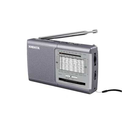 Obrázek XHDATA D219 UKW/FM/AM Radio Batteriebetrieben Weltempfänger Mini Radio,Radio Retro für Haushalt Outdoor Camping Wandern Tragbares Grau