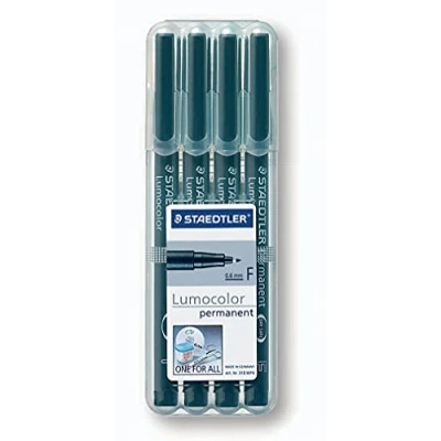 Obrázek Staedtler Lumocolor 318 9WP4HZ Folienstift, stálý, 4 ks ve stojanu Box, černý