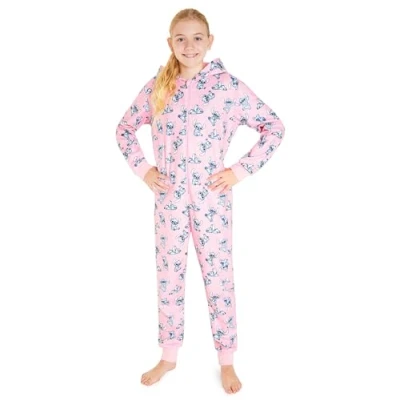 Obrázek Disney Fleece Onesie Děti Dívky, Baby Yoda Minnie Mouse Stitch Teenager dárky 2 až 14 let, Růžová