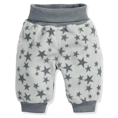 Obrázek Playshoes Unisex dětské fleecové pumpy kalhoty, šedé hvězdy.