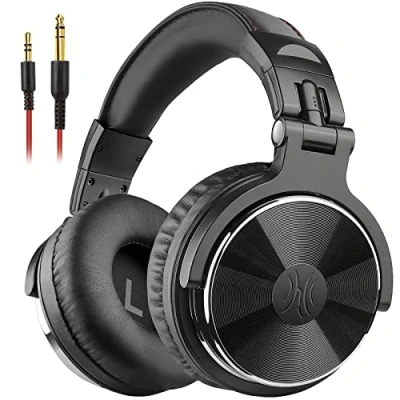 Obrázek DJ sluchátka bez adaptéru, uzavřená stereo sluchátka, pro použití ve studiu a mixování, 50 mm reproduktor