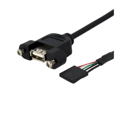 Obrázek StarTech. com 90 cm USB 2.0 clona montáž Kabel USA A Na 5 pin Mainboard sloupky konektor zdířka BU/BU
