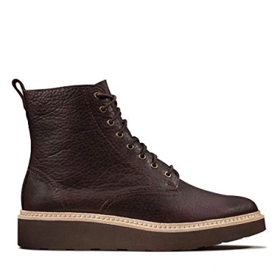 Obrázek Clarks Dámské kozačky Trace Pine, Hnědá Burgundy Leather