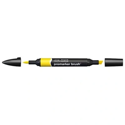 Obrázek Winsor &amp; Newton 0204166 BrushMarker (pro výkresy, kaligrafii, design a rozvržení, kreslení bez šmouh s klínem špičkou štětce) kanárie