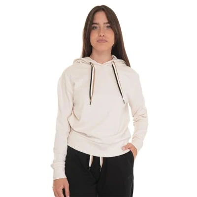 Obrázek BOSS Women CP Stripe Hoodie s logem, černá, Open White118