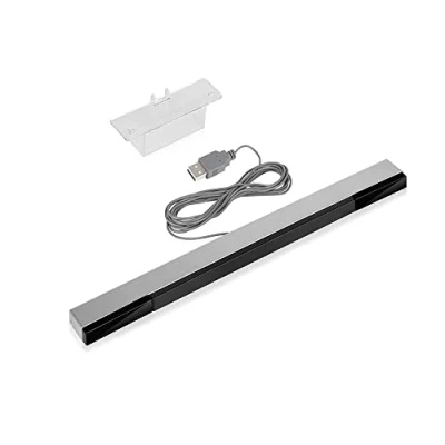 Obrázek WICAREYO USB senzorová lišta pro Wii U, infračervený IR Ray Motion Sensor Signal přijímač a U konzoli se stabilním stanem