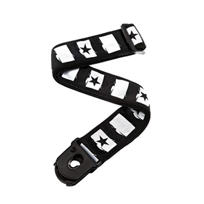 Obrázek D&#039;Addario Accessories popruh na kytaru s uzávěrem elektrickou kytaru, akustickou pás basovou Rockstar