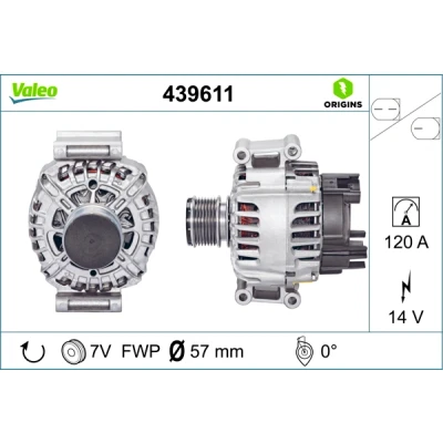 Obrázek generátor VALEO 439611