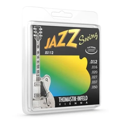 Obrázek Thomastik 676727 struny pro elektrickou kytaru Jazz Swing Series Nickel Flat Wound, sada JS112 Medium Light .012 .050w